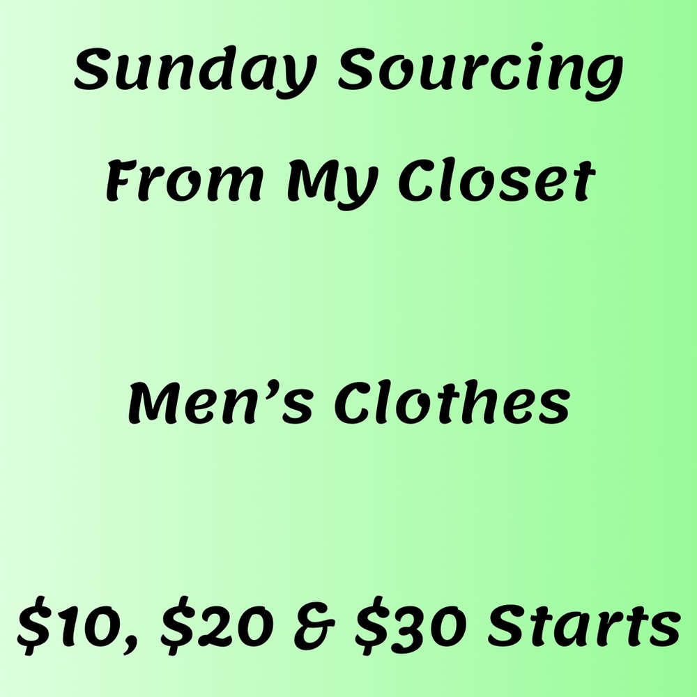 Sunday Sourcing From My Closet - Men’s Clothes